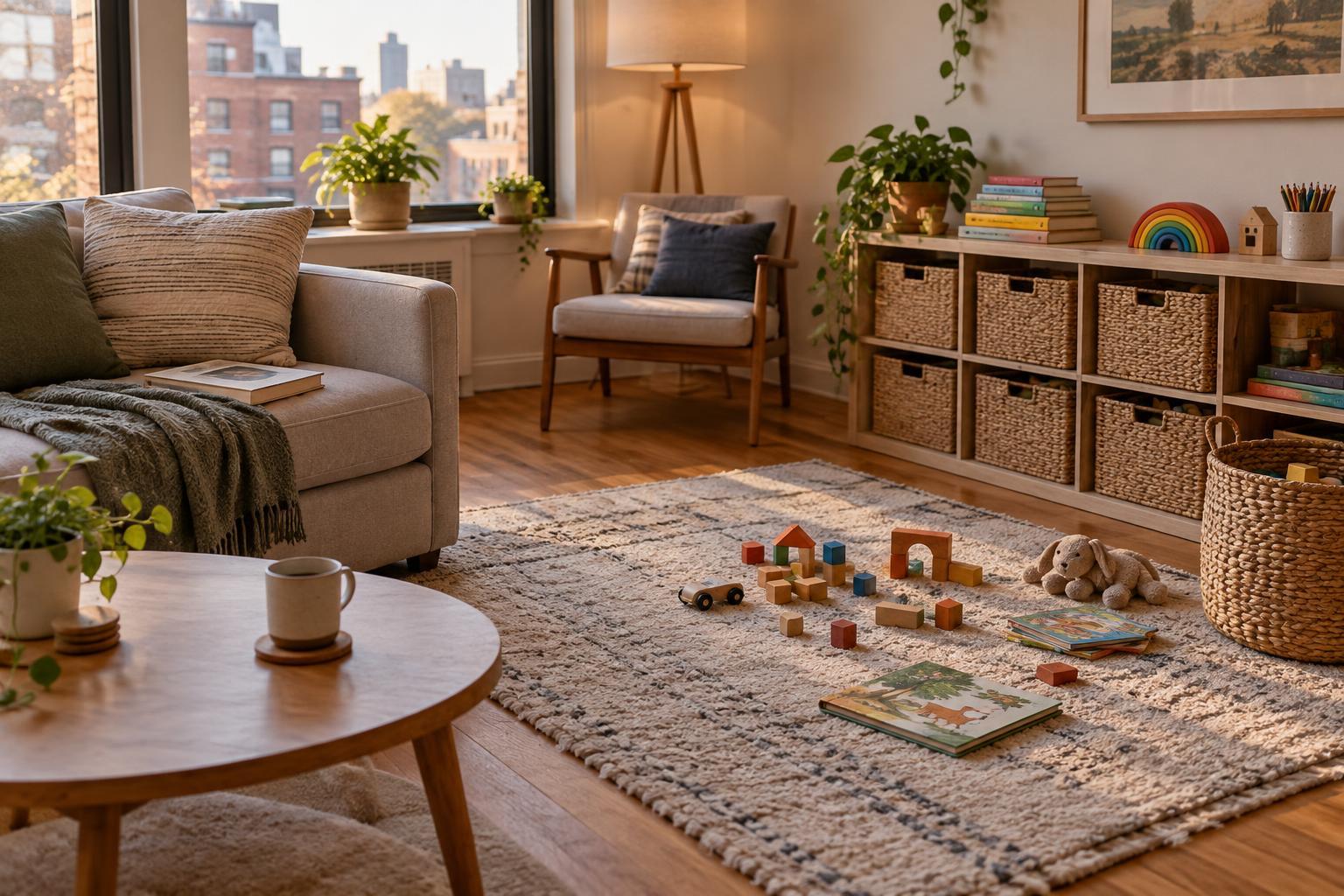 How to Make a Living Room Work for Both Play and Adult Downtime