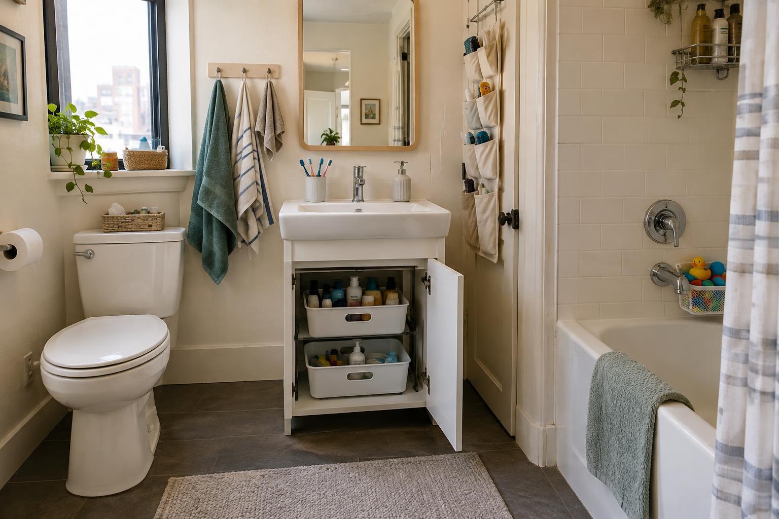 How to Organize a Family Bathroom With Limited Cabinet Space