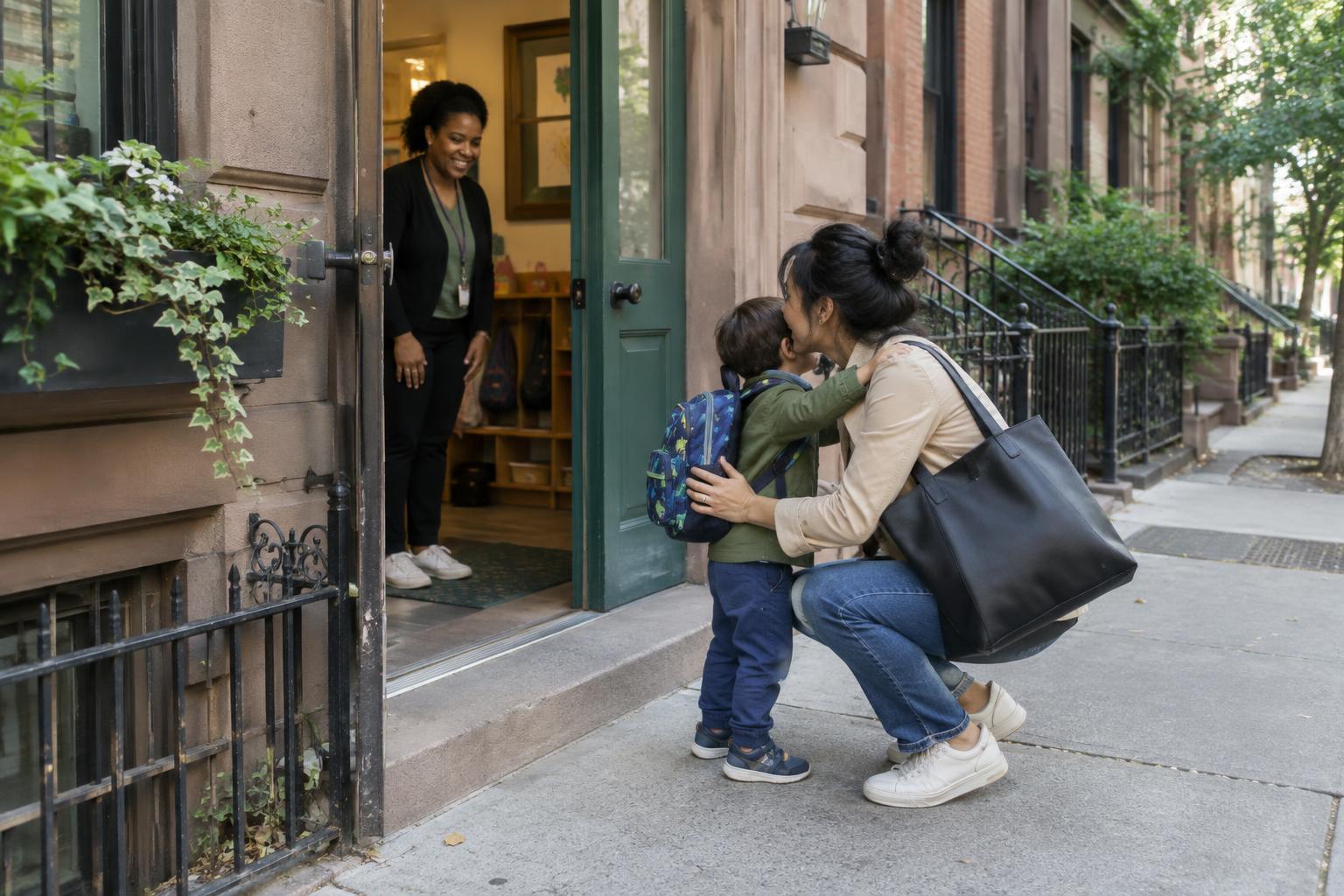 A Short, Consistent Daycare or School Drop-Off Routine